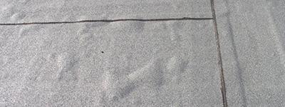 Water or air bubbles on roofing surface